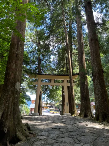 鳥居を抜けた先に広がる、日常の風景