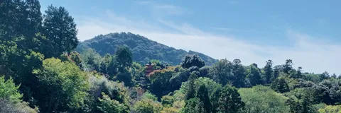 山並みに佇む古刹