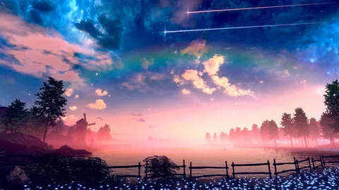 天空の情景、水辺の静寂