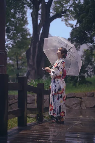 雨に映える和の佇まい