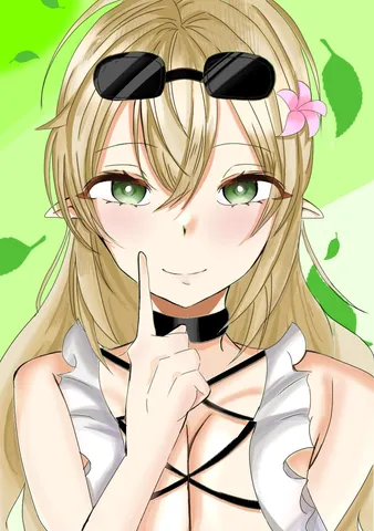 夏の風と葉っぱの妖精