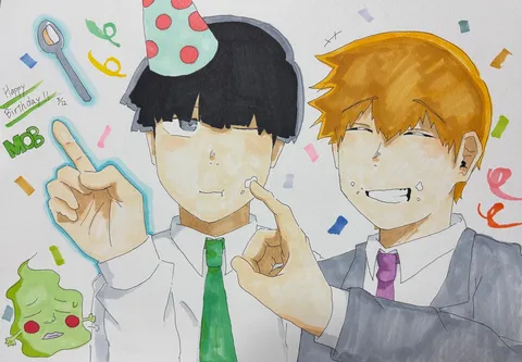 誕生日のいたずら描き