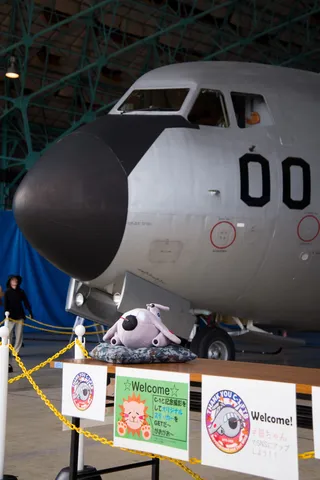 飛行機と、お供のぬいぐるみ