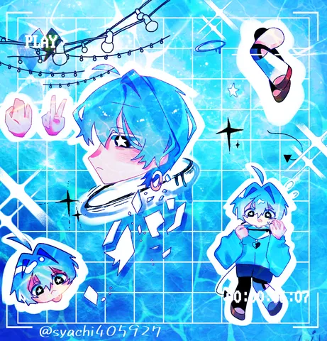 青の世界に浮かぶ瞬き