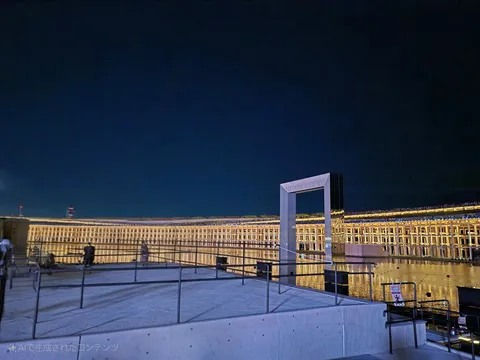 水面に映る光の建築