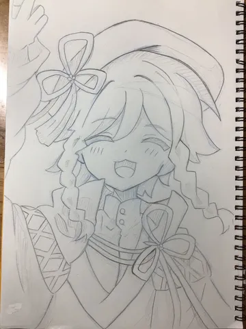 夢見る少女の鉛筆画