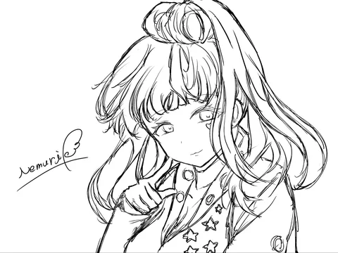 星柄衣装のクールな視線