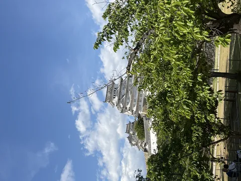 木々の向こうに佇む白亜の城
