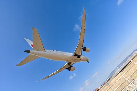 空飛ぶ巨鳥、離陸の瞬間