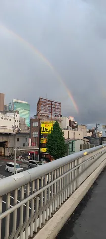 雨上がりのダブルレインボー