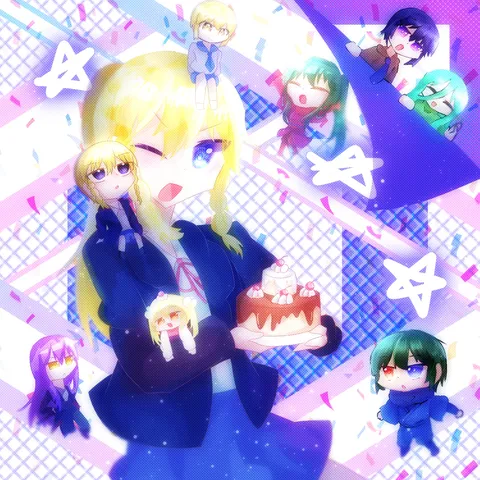 ケーキも仲間も！お祝いムード全開