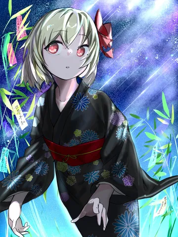 星降る夜の七夕飾り