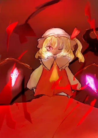 炎と光の中の少女