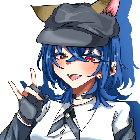 元気なＶサインの猫耳娘