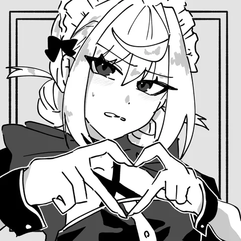 ハート描くメイドさんの戸惑い