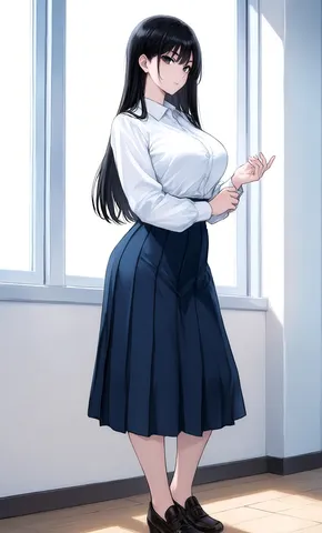 白シャツと深い影の佇まい
