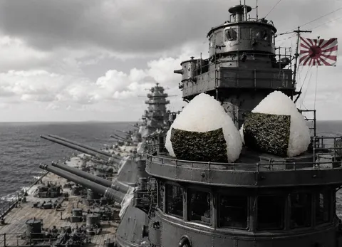 戦艦と海苔むすびの異次元コンビ