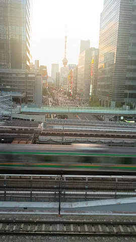 流れる風景と都市の光景