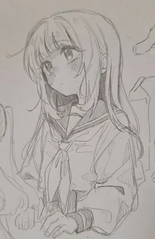制服に描かれた少女の肖像