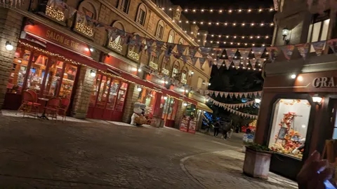 夜の街並み、冬のファンタジー