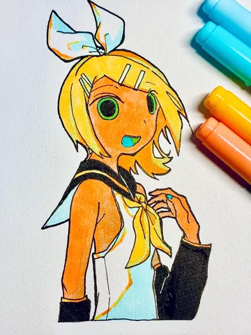 ビビッドな眼差しのイラスト