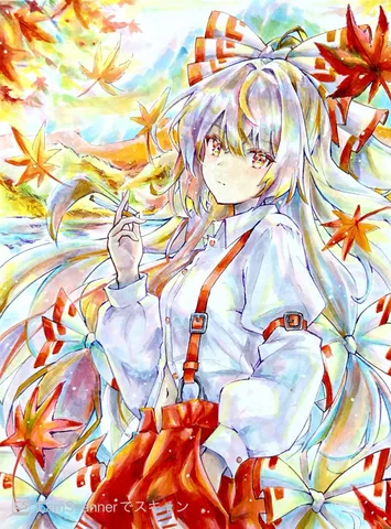 紅葉を束ねた水彩の時間