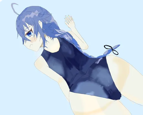 水色に溶け込む夏色少女
