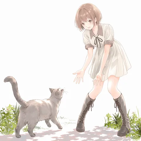 余白に咲く猫との時間