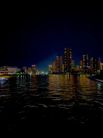 夜景と水面のささやき