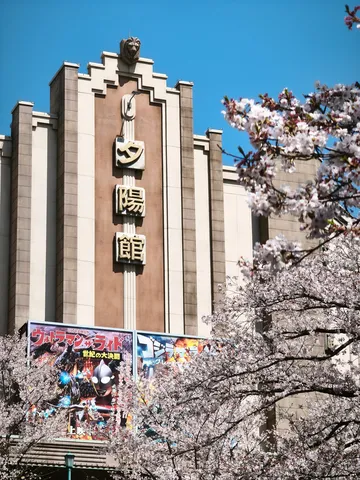 桜と昭和モダンの一瞬