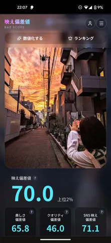 茜空に染まる路地裏