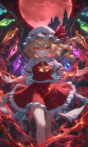 紅き月の下、魔法少女の覚醒