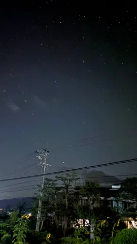 星降る夜の田舎道