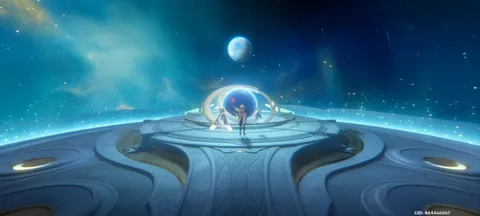 星空と神秘的な円盤