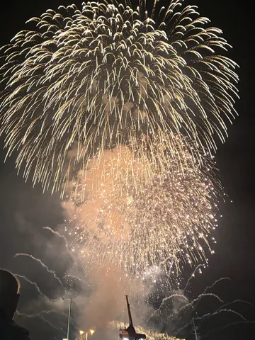 夜空を彩る黄金のカーテン
