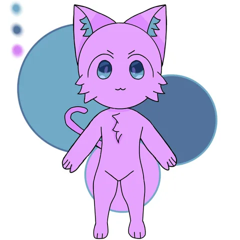 紫の子猫の静かな視線