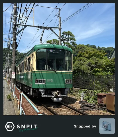新緑の線路を走る懐かしの車両