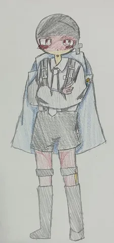 ドイツの国旗を纏ったクールなキャラクター