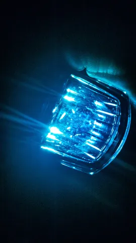 夜を彩る青い光の粒