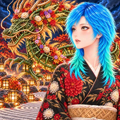 花灯りと青の幻想譚