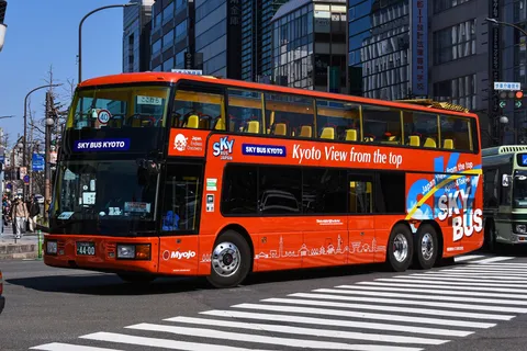 都市を彩るスカイバスの姿