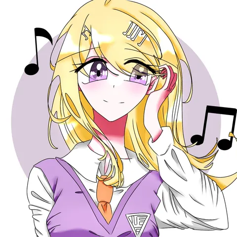 音楽に耳を澄ます少女