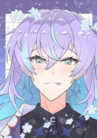 幻想的なパープルヘアーにドキッ