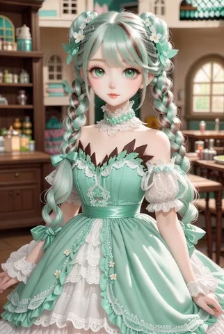 フリル何層？ミントドレスの魔力