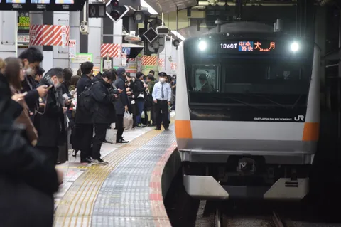 都市の鉄道、一瞬の情景