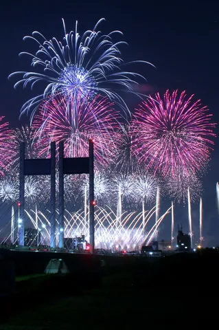 夜空を彩る大輪の花火