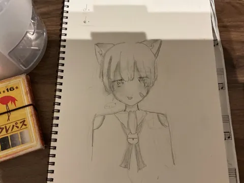 猫耳少年、鉛筆の儚さ