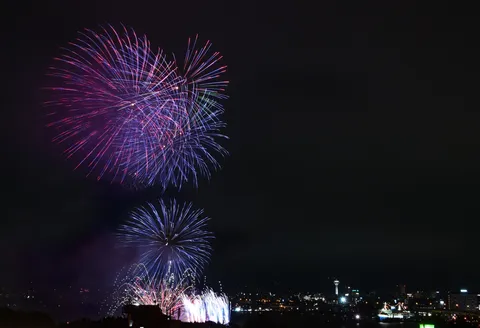 夜空に咲く色の花火