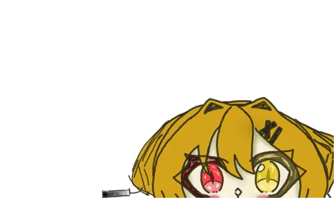 ひょっこり、二色の瞳
