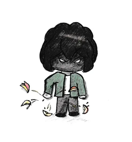 静かな影と落花の風